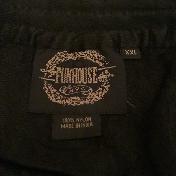 Authentic Y2K Funhouse NYC gothic pinstriped mini skirt tulle and ribbons XXL - Picture 3 of 8